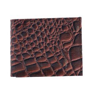CTM Men's Alligator Print Bifold Wallet